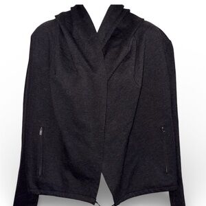 Helmut Lang Hooded Jacket Dark Gray/Black  Size MEDIUM Luxury Designer